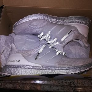 Adidas Ultra Boost 3.0 Crystal White Silver EUC